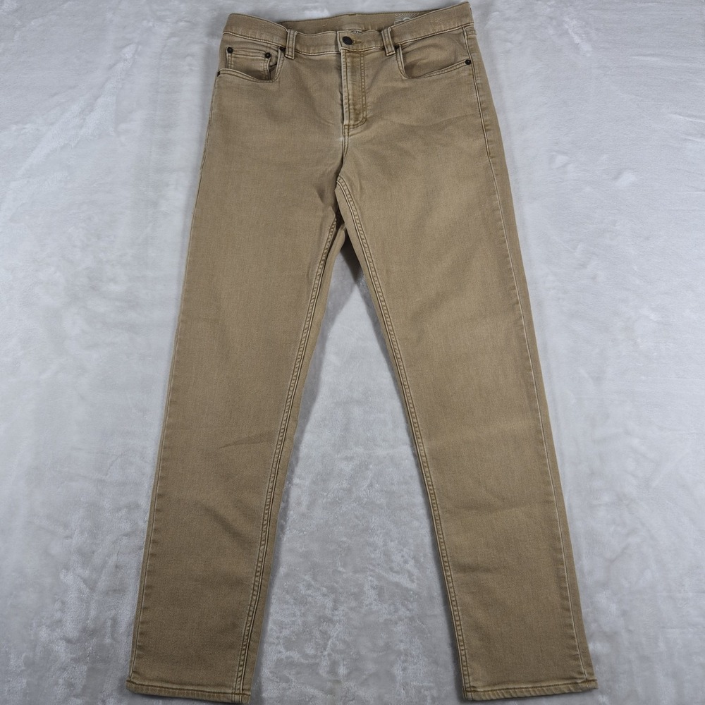 Faherty Stretch Terry 5 Pocket Pants Men's 32x32 Beige Tan Comfort MBF2440